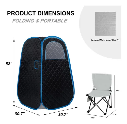 Sauna De Vapor Portátil Plegable 1000 W Tienda Para Spa