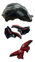 Comprar Tanque Preto + Abas Vermelhas + Tampas Honda Cg 160 Titan