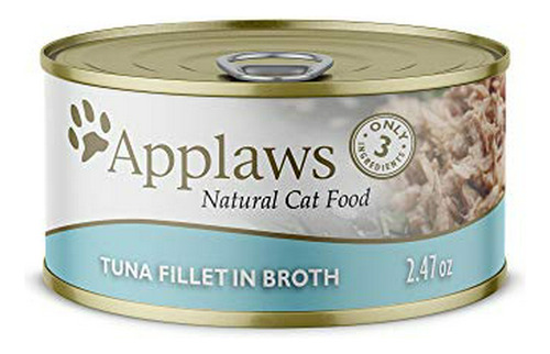 Applaws Tin Cat 2.4oz Atún Filete - Paquete De 24.