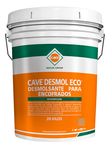 Cave Desmol Eco - Desmoldante, Balde 20 Lt
