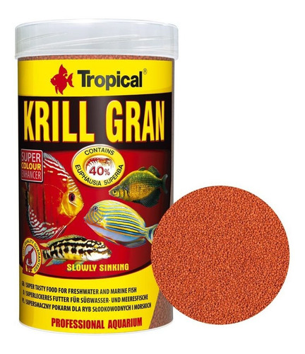 Ração Para Peixes Ornamentais Tropical Krill Gran 54g