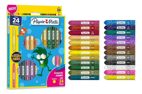 Crayones Paper Mate Jumbo Caja Con 24 Piezas