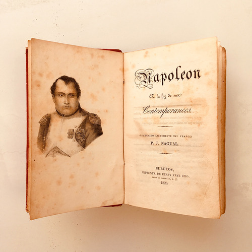 Libro Antiguo Francés Sobre Napoleón Bonaparte Del Año 1826