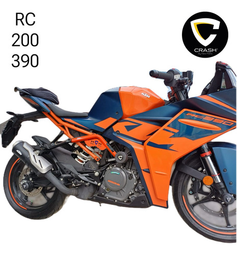 Crash Para Ktm Rc Nueva Línea Sliders Color Naranja