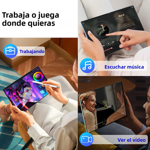Tablet S12plus 16gb+128gb Android 13 Con Funda 5g Wifi 2sim