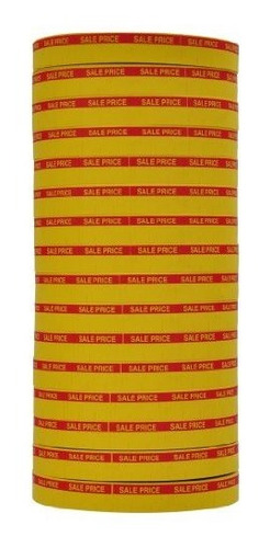 Etiquetas De Precio - Red Reverse Print On Yellow Sale Price