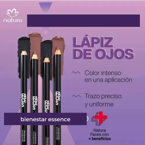 Lapiz Delineador Para Ojos Negro 1,3gr Natura Faces