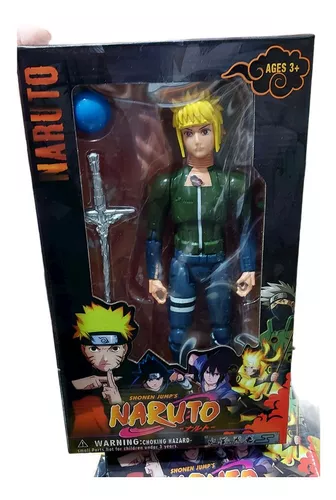 Boneco de Ação Minato Naruto modo Kyuubi - de 30cm com LED - Quarto Ho