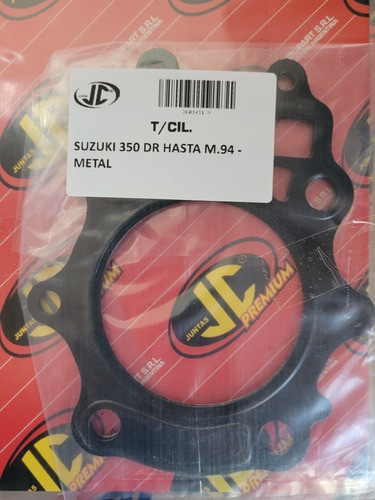 Junta Tapa Cilindro Suzuki Dr 350! Metalica Premium!!