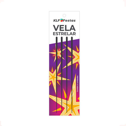 Vela Estrelinha Faísca Festa Mais Brilho - 20 Unidades