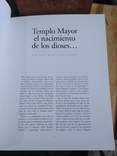 Proyecto Templo Mayor. Memoria Grafica. (Usado)