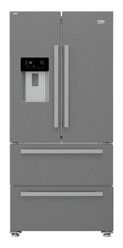 Heladera con freezer inverter Beko GNE60530DX color look inox con capacidad de 530L 220V