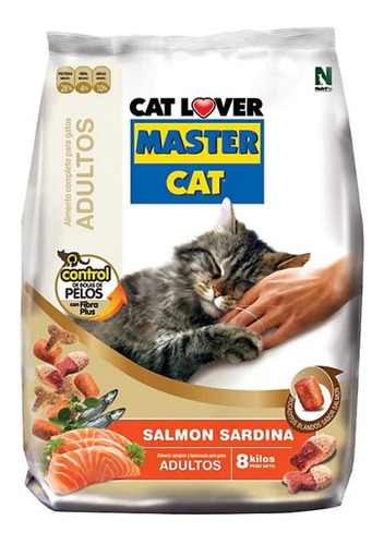 Alimento Gatos Master Cat Salmon Sardina 8kg(2 Saco)super