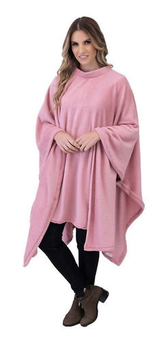 Poncho Feminino Casaco Cardigan Microfibra Kimono Frio