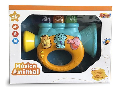 Brinquedo Trombeta Musical Animal Infantil Musical Zoop Toys