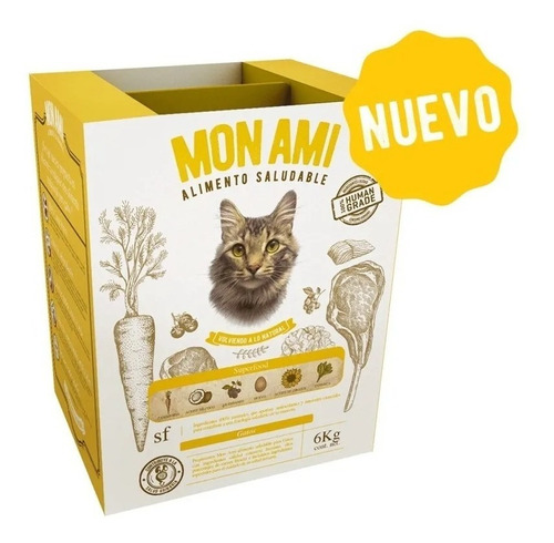 Mon Ami Gato Adulto Alimento Saludable  X 6 Kg