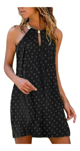 Fabiurt Vestido Verano Para Mujer Casual Cuello Halter Mini