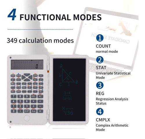 Cuaderno De Calculadora Básica Con Tableta De Escritura Lcd,