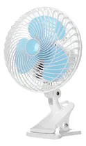 Comprar Mini Ventilador C\u002F Clip Breeze Fan 180mm Eléctrico Giratorio Cantidad de aspas 3 Color de la estructura Blanco Color de las aspas Turquesa Diámetro 18 cm Frecuencia 50 Material de las aspas Plástico