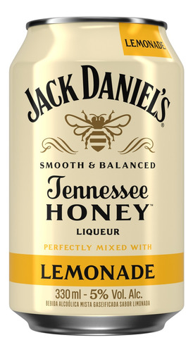 Bebida Mista Alcoólica Gaseificada Honey Limonada Jack Daniel's Lata 330ml