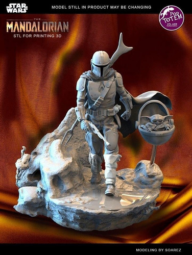 Mandalorian Diorama 2020 - Star Wars - Stl Para Impresión 3d