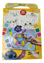 Comprar Stitch Pintando Acuarelas Colorear Set De Arte Escolar