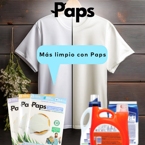3pack Paps Detergente para ropa soluble 3 Fragancias 132ct