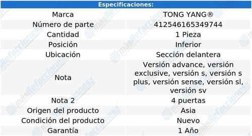 (1) Tolva Motor Inf Secc Del Tong Yang Nissan Versa 12_14