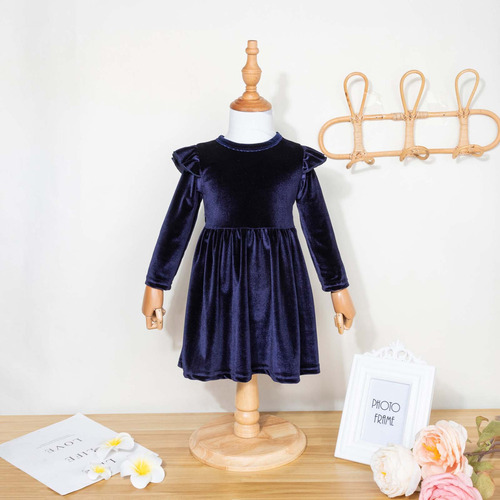 F R Infant Y Niñas Pequeñas, Color Liso, Terciopelo De Una