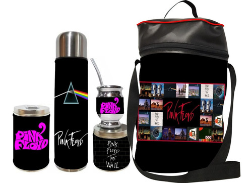 Equipo De Mate Set Matero Completo Pink Floyd. Ecocuero