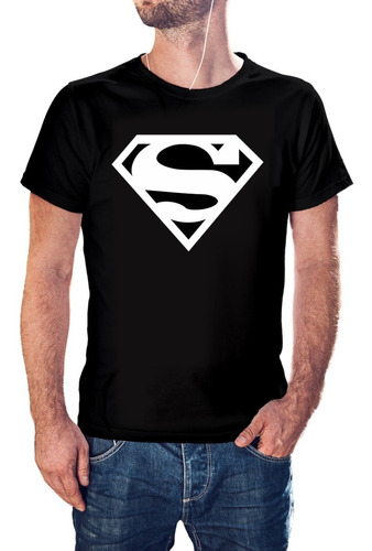 Polera Superman Hombre 100% Algodón