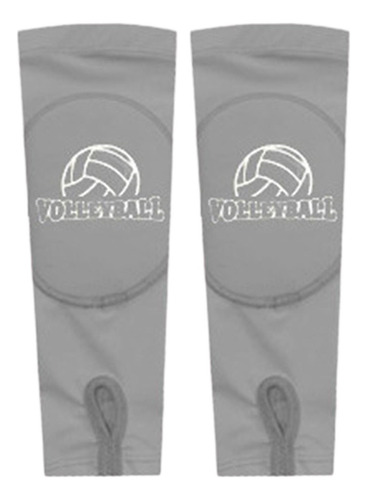 2x Guantes De Manga De Brazo De Voleibol Protectores De Gris