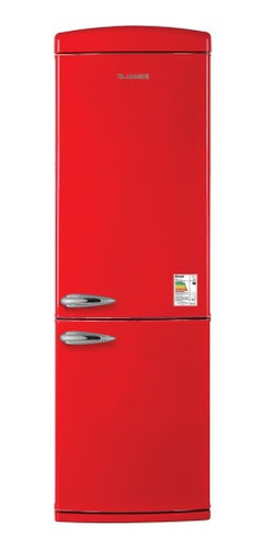 Heladera James J 373 Rr Retro Rojo Combi 324 Lts Kirkor - Sa