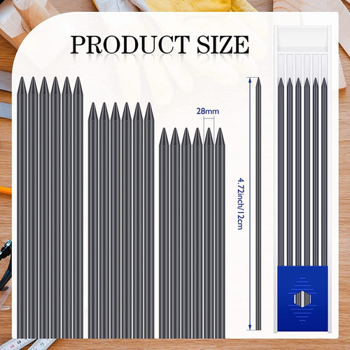 Ll Recambios De Lápiz De Carpintero Macizo De 2,8 Mm For