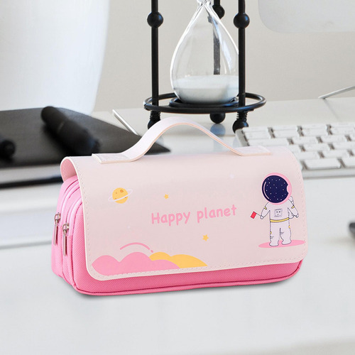 Estuche Para Lápices, Bolsa De Papelería Ligera Para Rosa