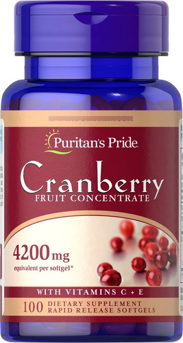 Cranberry 4200 Mg - 100 Softgels - Purit - L a $600