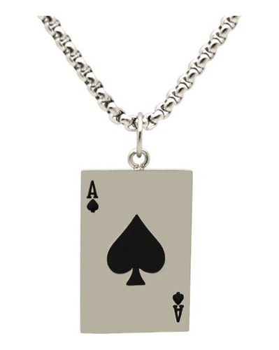 Lucky Ace Of Spades-collar Con Collar De Póker Y Steel