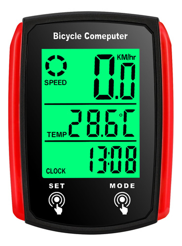 Biker Speedometer, Bicicleta Impermeable, Cuentakilómetros,