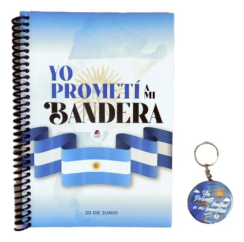 Cuaderno Promesa Jura A La Bandera Con Llavero Pack X 50