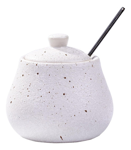 Azucarero Con Tapa Y Cucharas, Recipientes De Porcelana Para