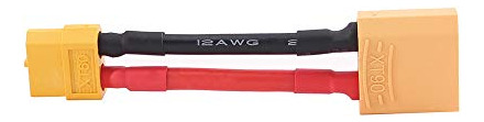 Pack De 3 Adaptadores Xt90 A Xt60 Con Cable 12awg 5cm