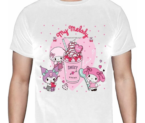 Sanrio - Kuromi My Melody Hello Kitty Kawaii - Polera Anime 