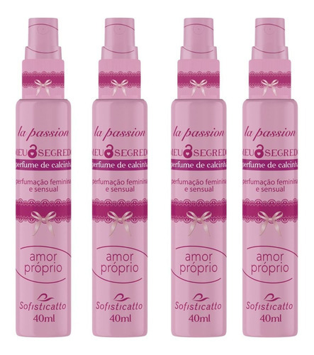 Kit 4 Perfume Calcinha Amor Proprio Feminino Intimo Atacado