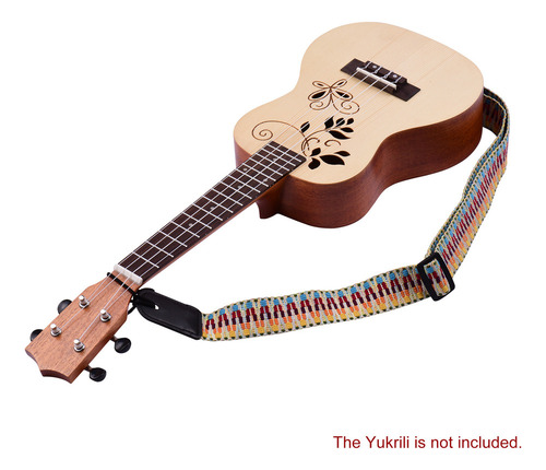 K Correa De Ukelele Ajustable Con Hebilla Y Cuerda For