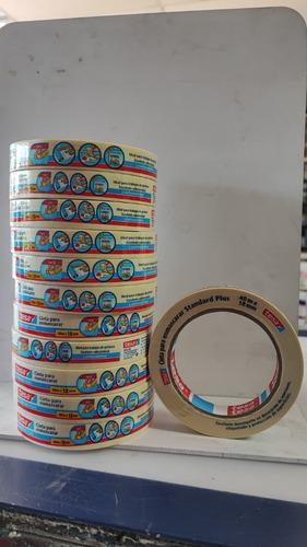 Pack 10 Unidades Cinta Enmascarar Masking Tape Tesa 18mm