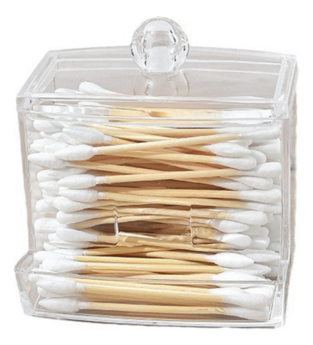 Estuche Para Bastoncillos De Algodón, Tapa Transparente, A P
