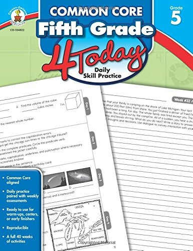 Common Core Fifth Grade 4 Today Daily Skill Practice (common