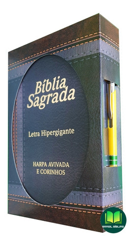 Bíblia Letra Extra Gigante Harpa Corinhos Luxo Cpp