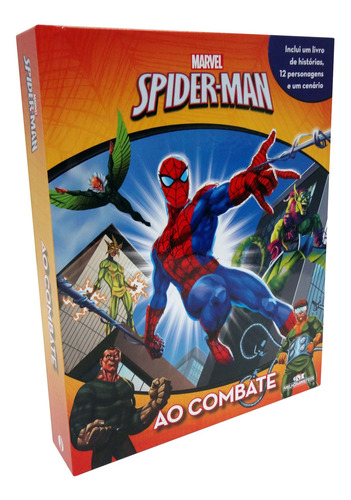 Imagem 1 de 2 de Livro Com 12 Miniaturas - Marvel Spider-man Ao Combate