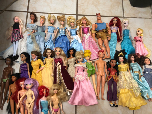 Barbies Lote Princesas Disney De Uso , Detalles, Lote Variad (Usado)